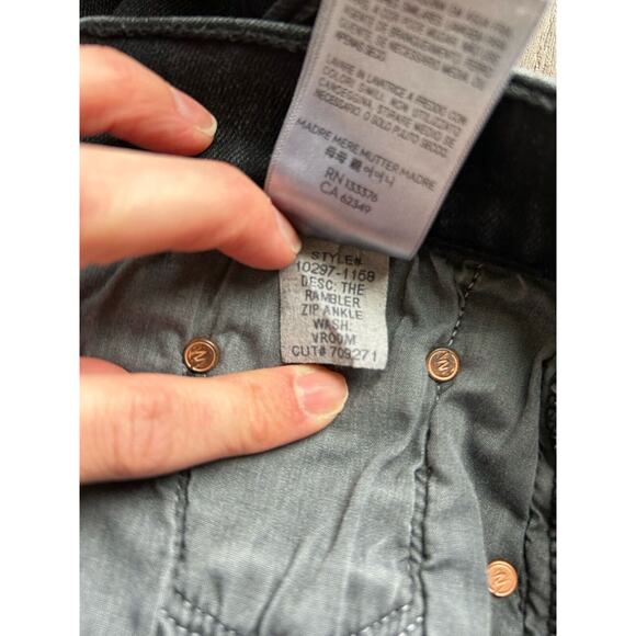 MOTHER The Rambler Zip Ankle Jeans Vroom Size 34 Wide Leg Bootcut Denim Pants - Picture 15 of 15